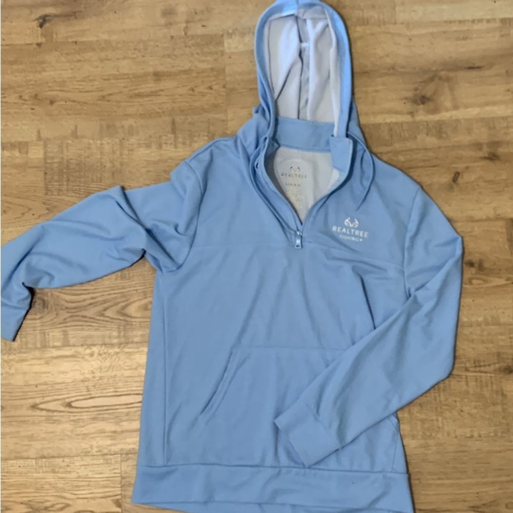 Realtree Sky Blue Quarter-Zip Hoodie